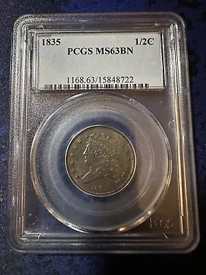 Pcgs Ms63 Bn 1835 Classic Head Half Cent • $575