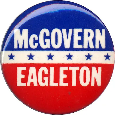 Patriotic 1972 George McGOVERN Thomas EAGLETON Campaign Button (1873) • $4.95