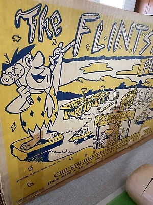 VINTAGE ORIGINAL 1961 LOUIS MARX FLINTSTONES PLAY SET W/BOX 1 Sealed Bag • $169