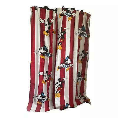 £75 • Buy Vintage St Michael Disney Mickey Mouse Curtains 71” Long X 65” Wide Rare M&S
