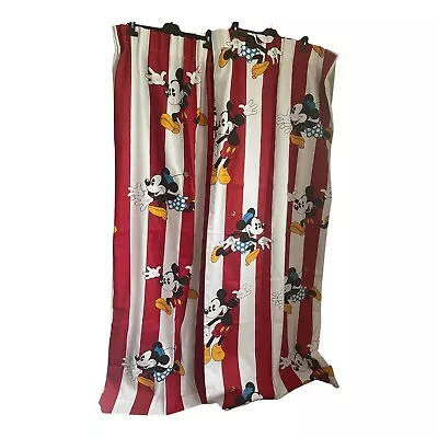 £35 • Buy Vintage St Michael Disney Mickey Mouse Curtains 71” Long X 65” Wide Rare M&S