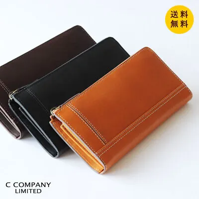 Long Wallet Men'S L-Shaped Zipper Volvo Holds 20 Cards Large Capacity Leather Ge • $236.60