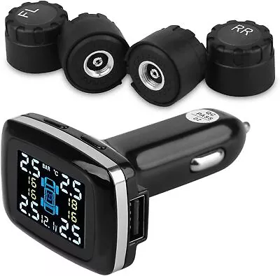 TPMS Wireless Car Tire Tyre Pressure Monitor Monitoring System + 4 Sensors • $39.98