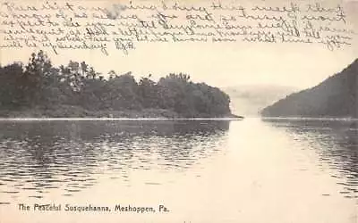 Meshoppen Pennsylvania Peaceful Susquehanna Waterfront Antique Postcard K72133 • $10
