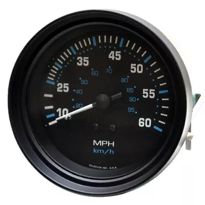 Teleflex 56929 Vector Series Black 60 MPH Boat Speedometer Gauge • $39.89