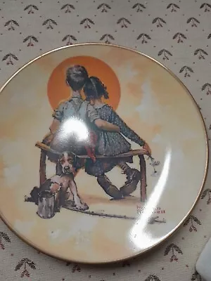 Norman Rockwell Limited Edition Porcelain Collector Plate  Puppy Love  • $12
