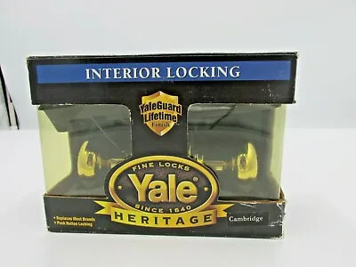 Yale Interior Locking Grade 2 Doorknob New In Box - Round Brass • $7.79