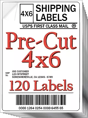 Pre-Cut 4X6 Shipping Labels For Inkjet And Laser Printers - Just Load & Print -  • $13.97