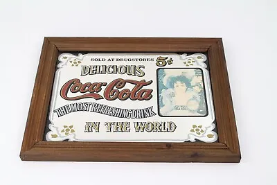 Vintage Coca-Cola Wall Hanging Advertising Mirror Framed Coca Cola Coke • £29.99