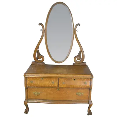 Antique Dresser Victorian Oak Lady's Dresser #21245 • $685