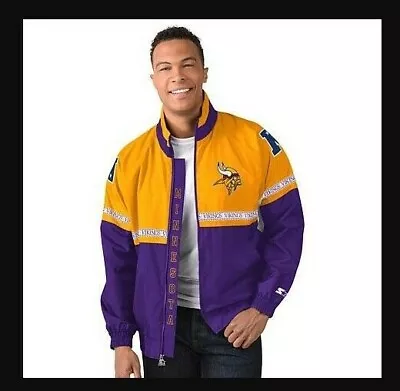 New Official NFL G-III Minnesota Vikings Mens Starter Academy Windbreaker Jacket • $41.97