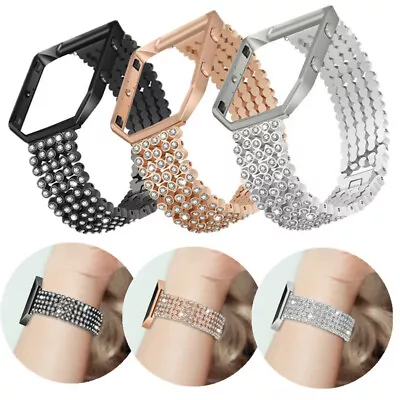 For Fitbit Blaze Band Strap Rhinestones Metal Wristband Replacement Case Cover • $26.46