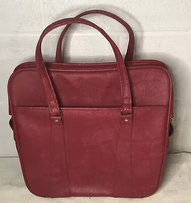 Vintage Royal Traveller Medalist Shwayder Bros Luggage Bag Carry On Red Pink • $22.45