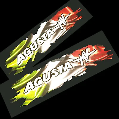 MV Agusta Italian Torn Flag  REFLECTIVE Style Graphics Stickers Decals X 2 • $9.93