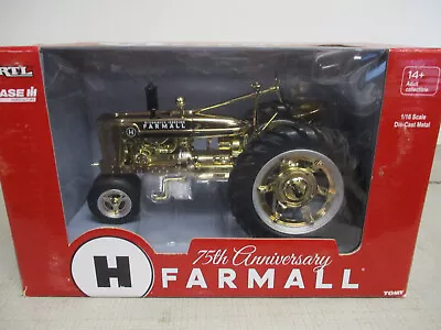 Gold Chase Unit IH Farmall Model H Toy Tractor  75th Anniversary  1/16 Scale NIB • $565