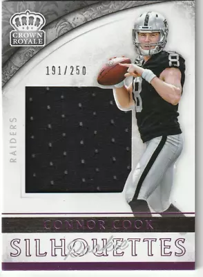 2016 Crown Royale Jumbo Rookie Silhouette Pink #30 Connor Cook Jersey /250 • $3.54