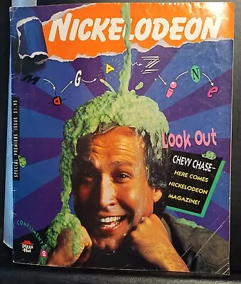 Nickelodeon Magazine 90s First Premiere Issue Chevy Chase Pizza Hut With Poster  • $79.99