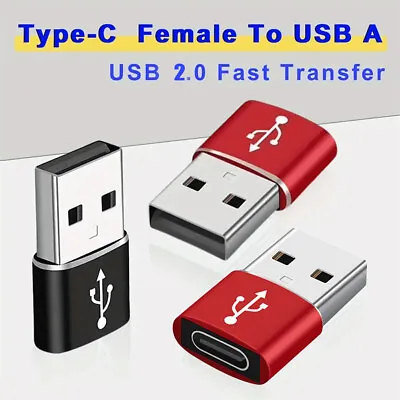 USB C Female To USB A Male Adapter Converter For MacBook IPad Air Samsung Galaxy • £1.96