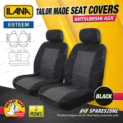 $174.95 • Buy 2 Rows Ilana Tailor Made Black Seat Covers For Mitsubishi ASX XA XB XC XD Wagon