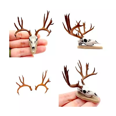 Mule Deer Skull 1:12 Scale Artisan Diorama Dollhouse Miniature Models 3d Printed • $7