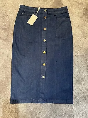 Pure Collection Denim Skirt Size 10 New With Tags  • £10