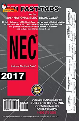 2017 National Electrical Code NEC Softcover Tabs • $18.38
