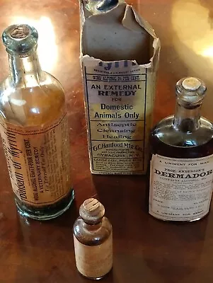 Antique Veterinary Medicine Three Bottle Lot • $125