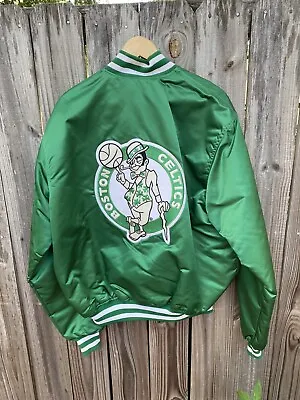 Vintage Original Boston Celtics Satin Starter Jacket RARE BIG PATCH Mens XL • $700