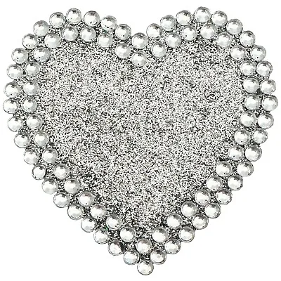 £1.98 • Buy DIAMANTE HEART STICKER 5cm Glitter Craft Self Adhesive Rhinestone Stick On Gem