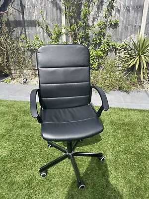 Ikea Torkel Height Adjustable Office Chair (Black - Faux Leather). • £0.99