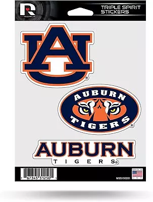 Auburn Tigers Die Cut 3-Piece Triple Spirit Sticker Sheet • $8.95