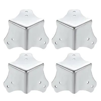 45x45x45mm Metal Box Corner Protectors Box Edge Guard Chrome Plating 4pcs • $11.88