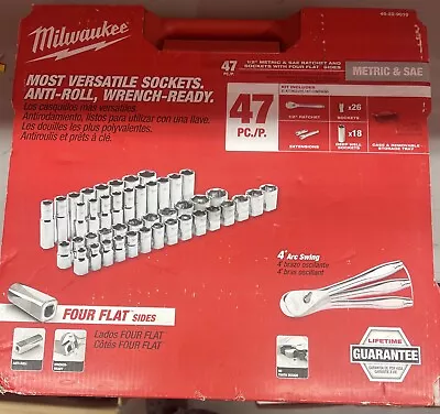 Milwaukee MLW48-22-9008 MLW48-22-9008 RATCHET & Socket Set 3/8In • $68