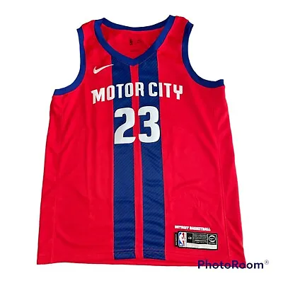 Nike Detroit Pistons Motor City Blake Griffin Red Swingman Basketball Jersey L • $74.99