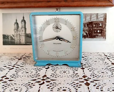 Vintage Alarm Clock/ Triumph/ Mechanical Clock/ Wind Up Clock/ England/ Works • $99.99