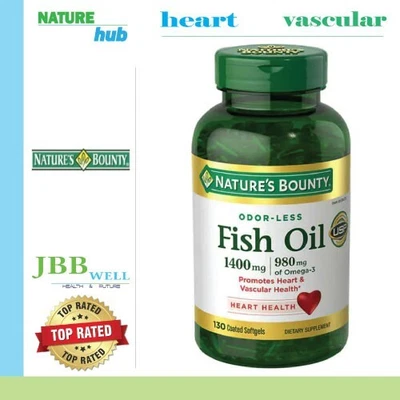$29.99 • Buy Nature's Bounty Fish Oil 1400 Mg, 130 Coated Softgels  , Exp.04/24