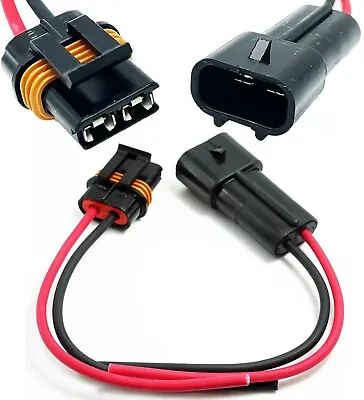 2-Pin Metri-Pack 630 Series 12 AWG 46amp Female To Male PIGTAIL 12  Lead • $10.95