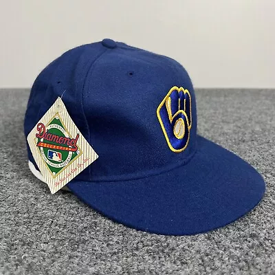 VTG NWT Milwaukee Brewers New Era Pro Model Hat Cap Diamond Collection 7 1/2 MLB • $74.99