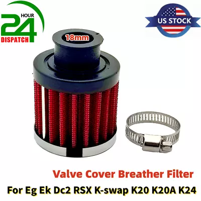 For Honda Civic VALVE COVER BREATHER FILTER Integra RSX K-swap K20 K20A K20Z K24 • $11.99