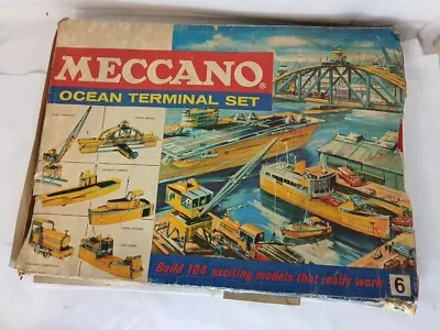 Vintage Meccano Ocean Terminal Set With Original Box Incomplete • £49.99