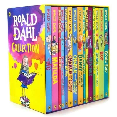 Roald Dahl Collection 15 Books Box Set New Covers Gift Pack Matilda Charlie Boy • £27.99