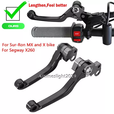 For Sur-Ron MX X For Segway X260 CNC BILLET Pivot Short Brake & Clutch Levers • $29.99