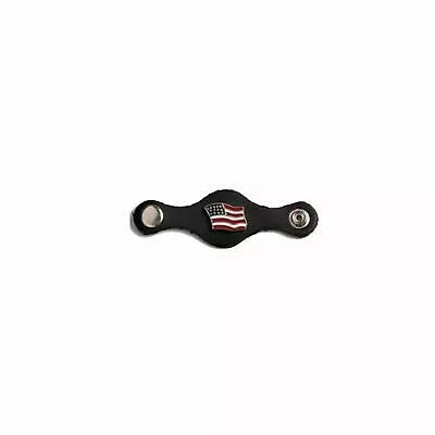 Motorcycle Vest Extender With Waving USA American Flag • £37.27