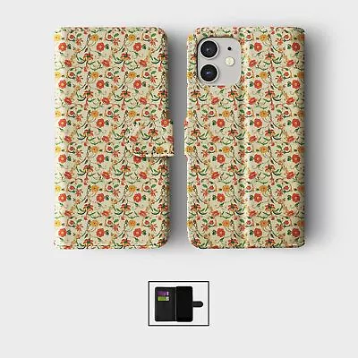 Case For Iphone 15 14 13 12 11 Se Wallet Flip Phone Cover Roses Floral Shabby • £8.99