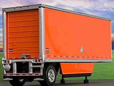 1/64 Dcp Orange 28' Wabash Dry Van Pup Trailer W/ Skirts • $34.99