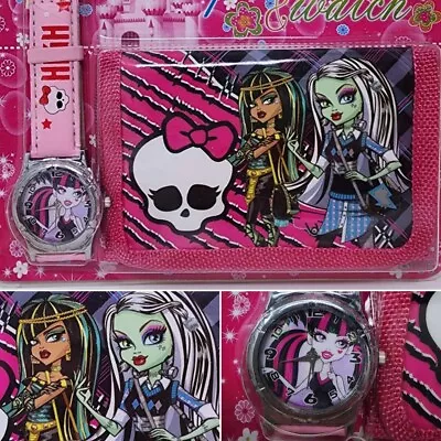 Monster High Kids Cleo And Frankie Watch And Draculaura Wallet Set Accessories • $9.75