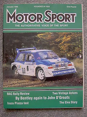 £6.99 • Buy Motor Sport (Jan 1986) Ford Sierra RS Cosworth, Scorpio 4x4, Macau Grand Prix