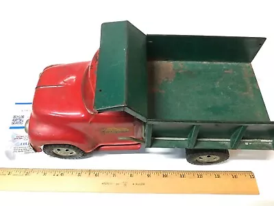 Early Vintage 1950's Tonka Mound Metalcraft Red Green Dump Truck Pressed Steel • $159.95