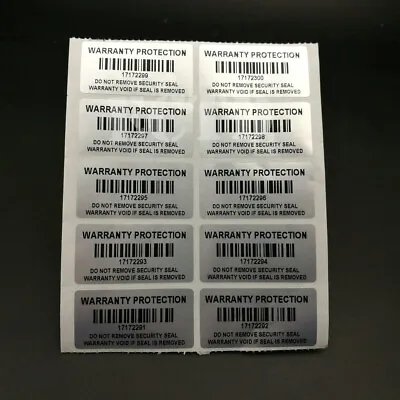 $9 • Buy  VOID If Removed Sticker Tamper Proof Warranty Void Sticker Serial Number 200PCS