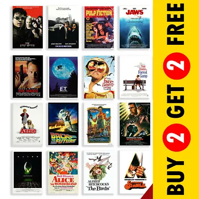 Classic Cult Film Posters Movie Prints A3 A4 A5 Size Nostalgic Home Cinema Décor • £3.99